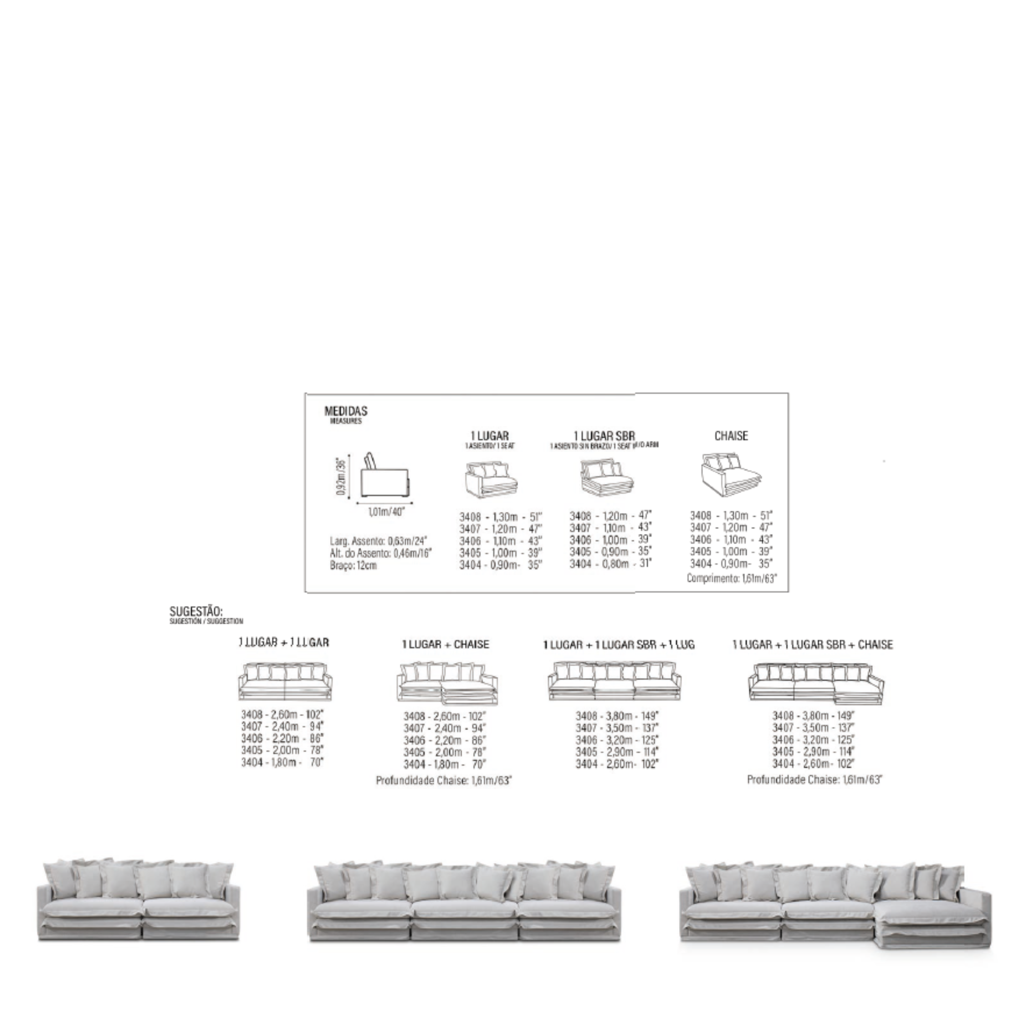 Sofá Elegante para sala de Tv