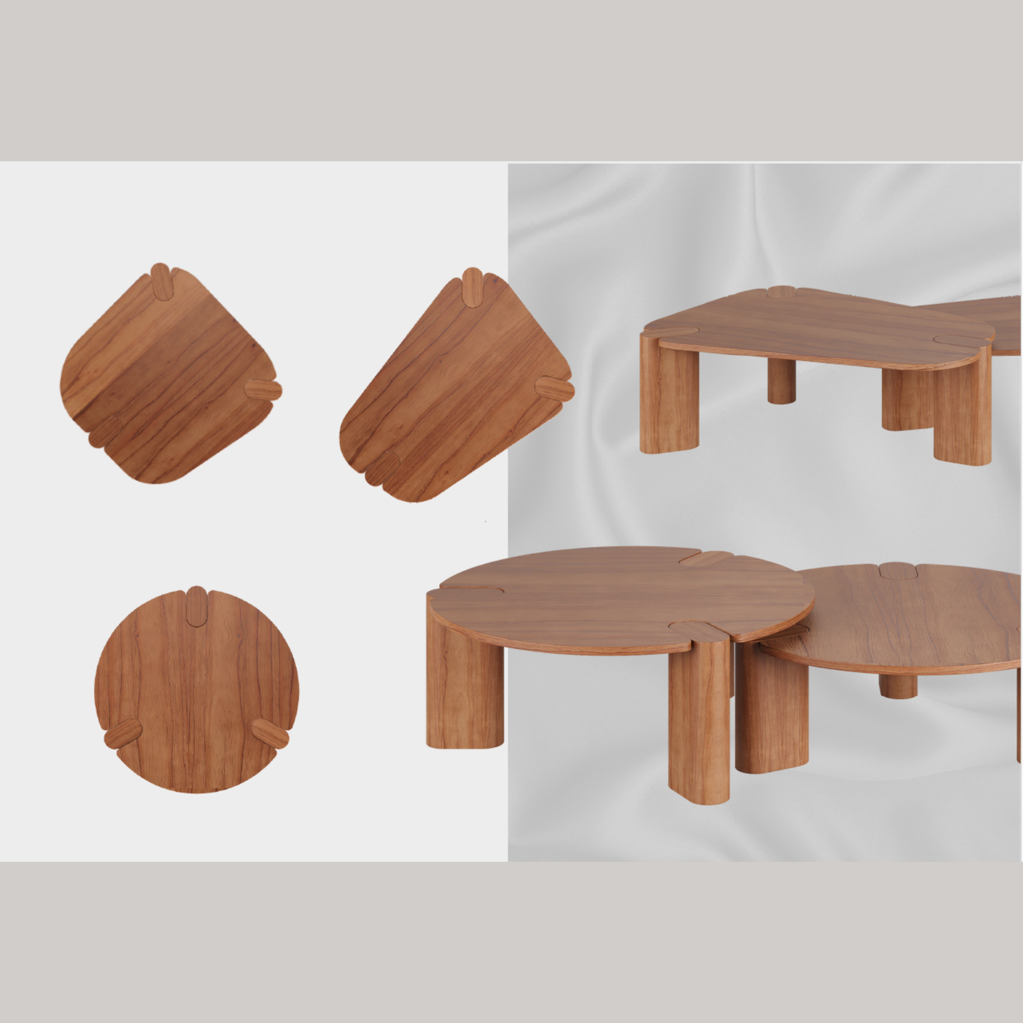 MESA DE CENTRO BAOBÁ 90 CM X 90 CM