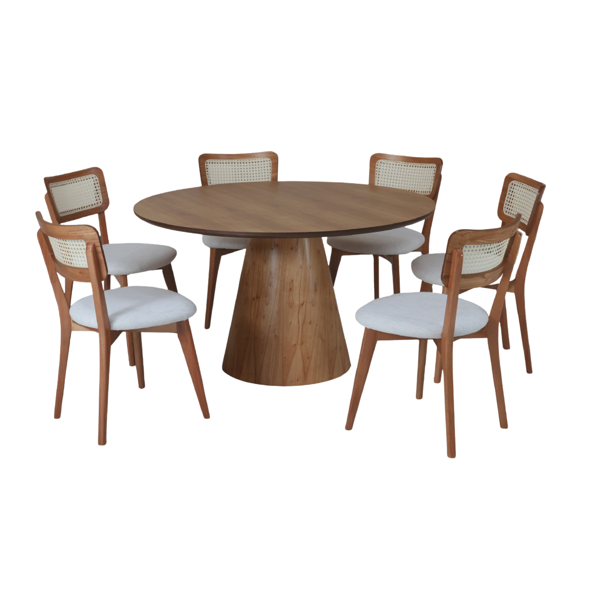 Mesa Redonda Viena - Cor Cinamomo Laminado 1,35 Metros