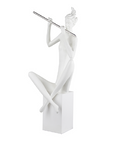 Escultura Flautista Branca – Modali Design