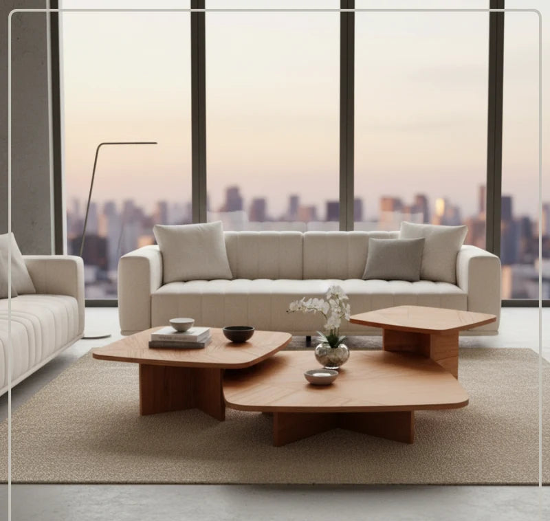 Conjunto de Mesa de Centro Flora